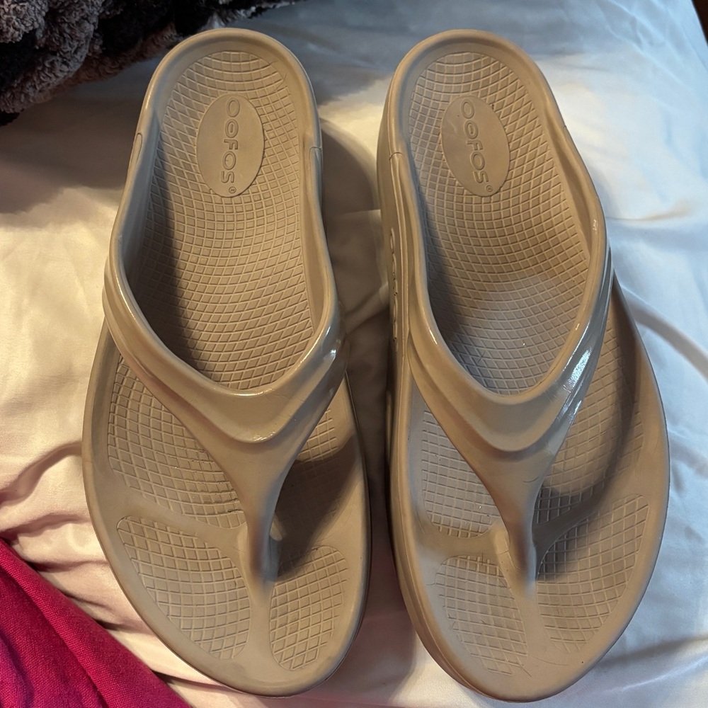 Beige Slip-On Shoes with Textured Soles